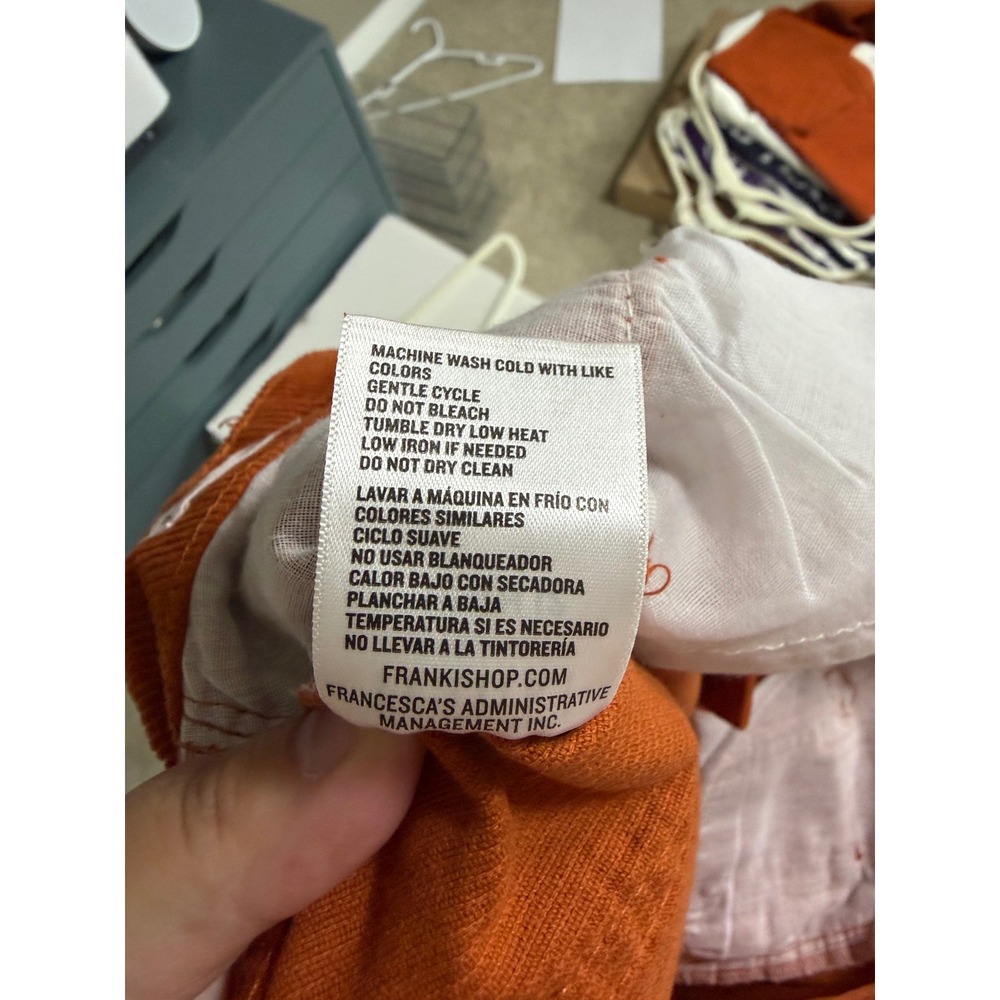 Franki by Francesca's Youth 12 Rust Orange Corduroy Ultra High Rise Mom Jeans - Picture 9 of 9